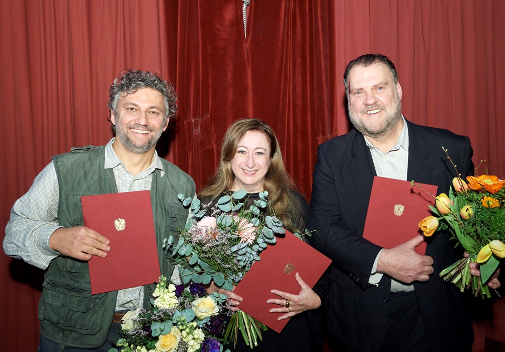 Jonas Kaufmann, Simone Young und Bryn Terfel wurden an der Wiener Staatsoper geehrt