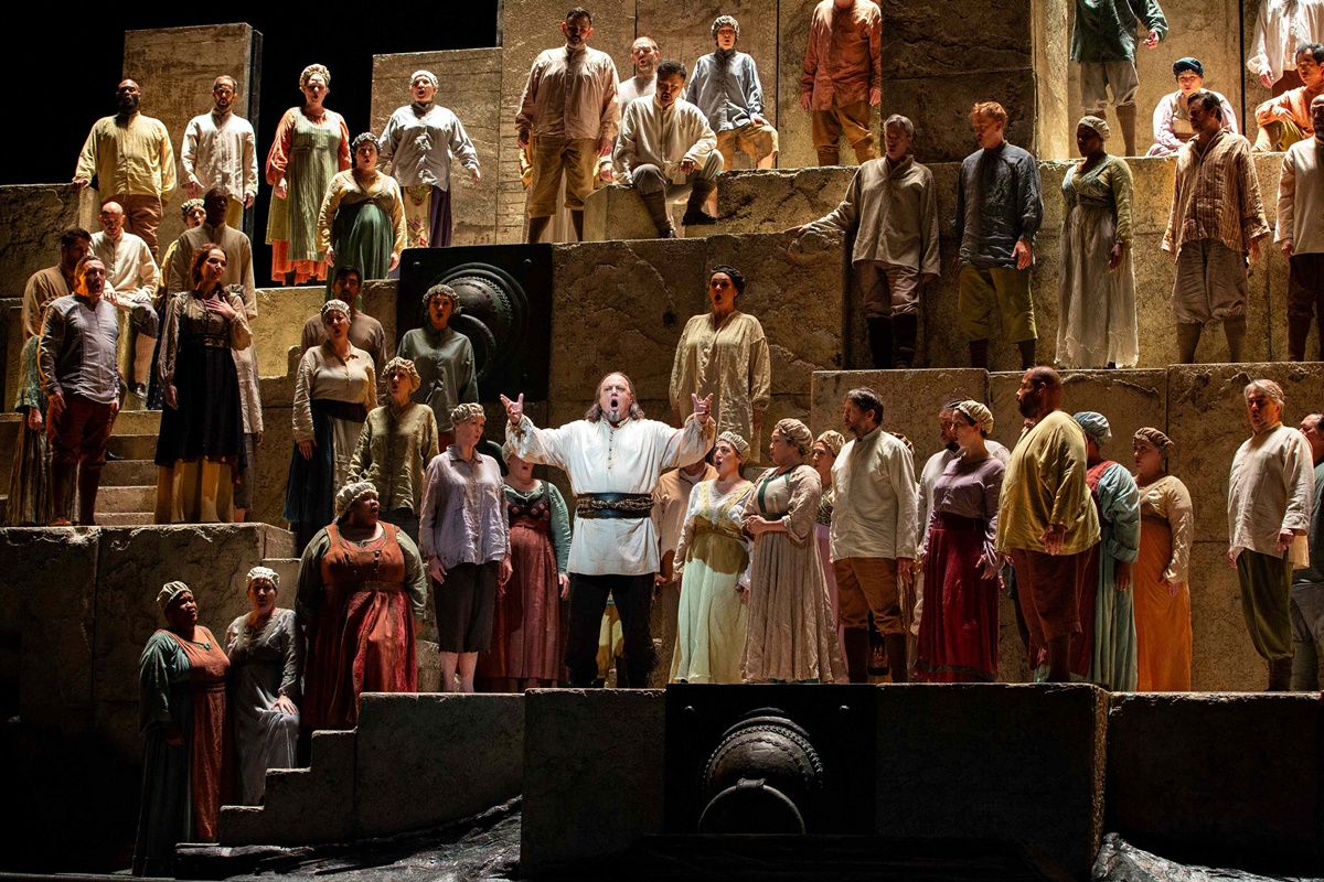 Eine Szene aus Verdis Nabucco an der New Yorker Met 